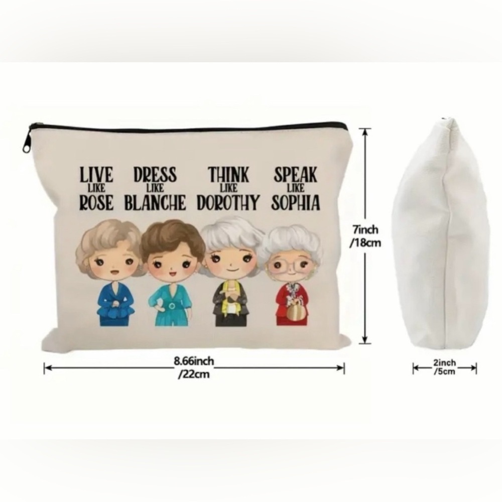 New Golden Girls Zipper Makeup Bag or Wallet Plus Free Gift